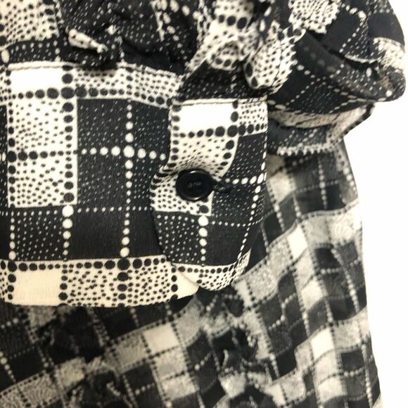 Akris Punto Long Sleeve‎ Ruffles Crew Neck Top Blouse Size 8 - Picture 8 of 13